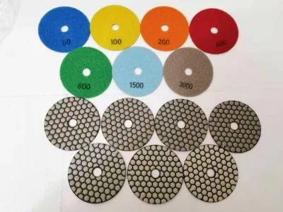 7-Step Dry Diamond Resin Polishing Pads for Stones