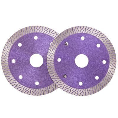Qifeng Manufacturer Power Tools Leaf Pattern 105mm Turbo Diamond Wave Cutting Disc/Saw Blade Ceramics Blade Tiles Blade