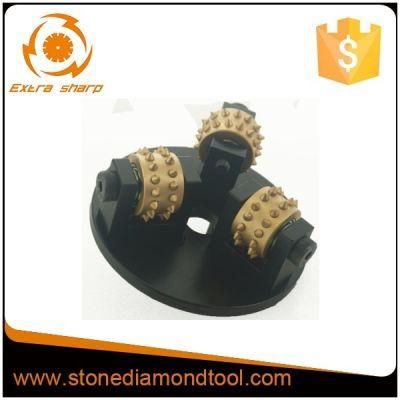 3 Rollers Type Diamond Bush Hammer Plates for Litchi Surface