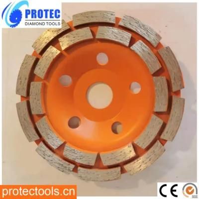 125mm/4&quot;, 4.5&quot;, 5&quot;, 6&quot;, 7&quot;, 9&quot; Double Row Diamond Cup Grinding Wheel for Concrete, Stones