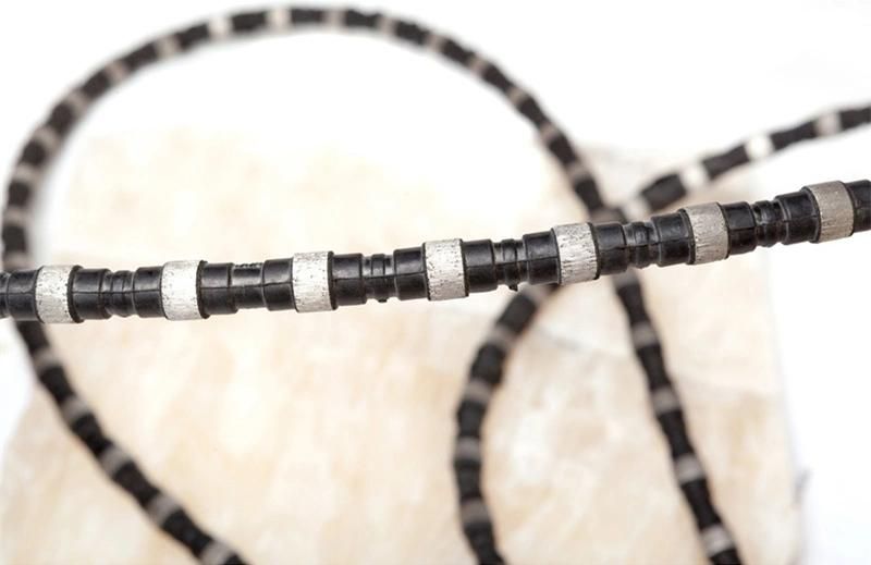 Sintered Diamond Beads for Granite Sandstone Quarrying Black Rubber Fixed Diamond Wire