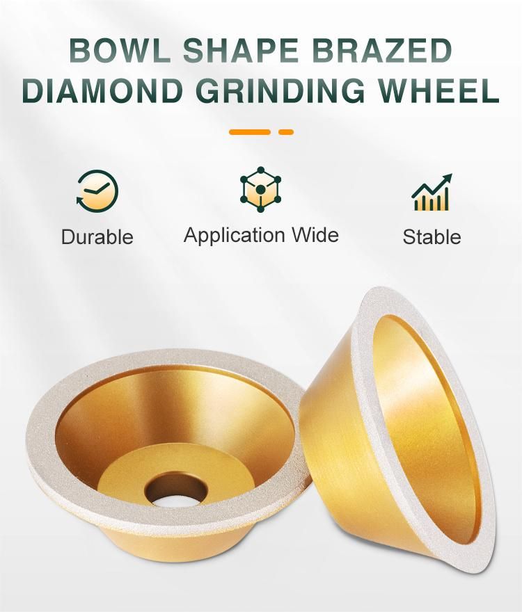 Bowl Shaped Brazed Diamond Grinding Wheel