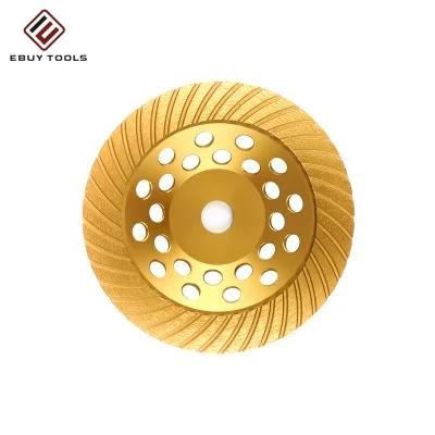 5in/125mm Diamond Turbo Row Grinding Cup Wheel for Concrete Masonry Granite Marble
