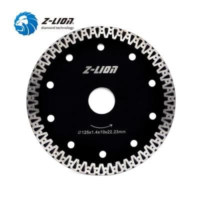 Z-Lion High Quality 3 Inch Hot Pressed Mini Cutting Disc Turbo Rim Diamond Blade with Removable M14 Flange