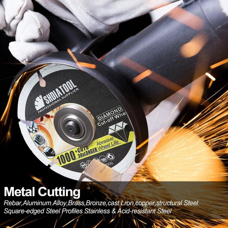 5′′ 125mm Vacuum Brazed Diamond Metal Cutting Disc Cut-off Wheel Blade