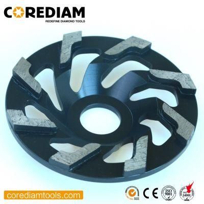 105mm-180mm Silver Brazed Diamond Cup Wheel with L Segment for Concrete and Masonry Materials/Diamond Grinding Cup Wheel/Tooling