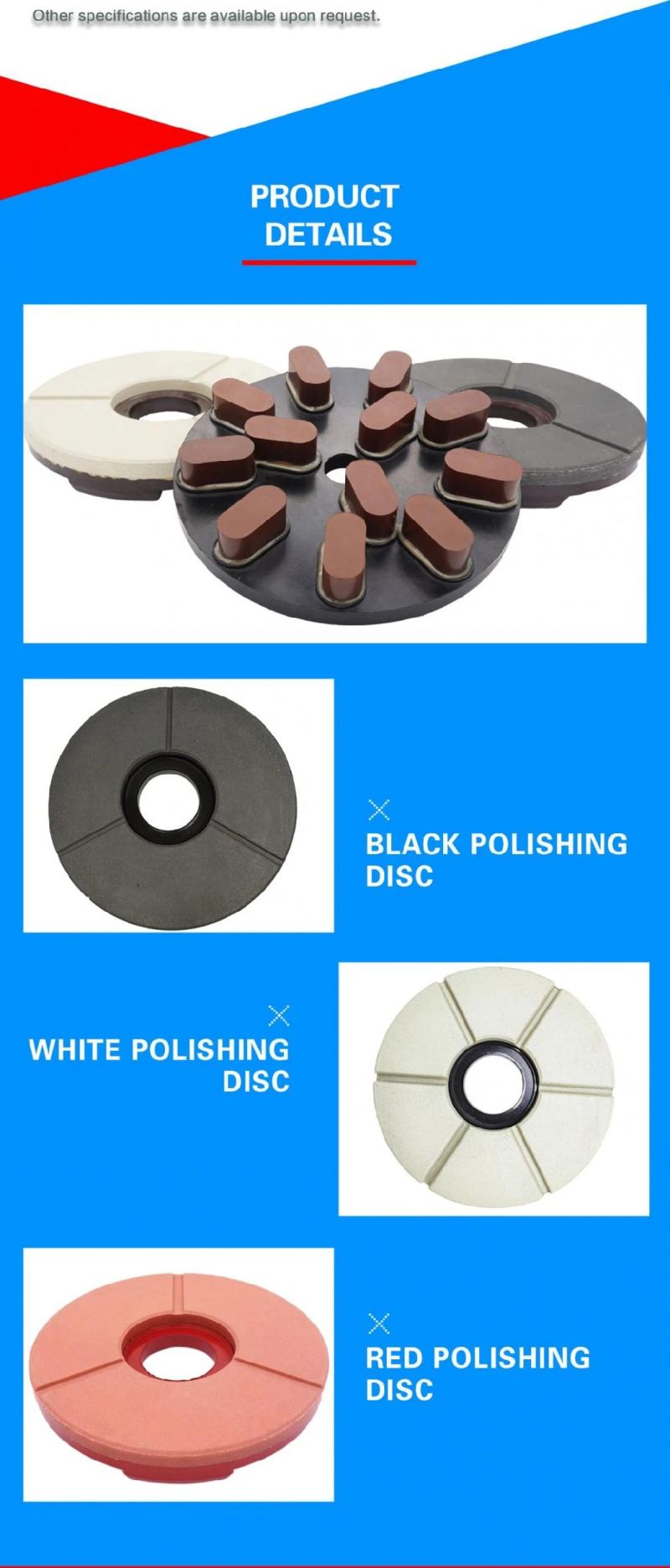 8′′ Black Buff White Buff Polishing Disc Wheel Abrasive for Granite