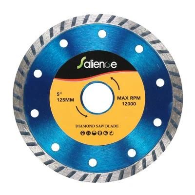 125mm Turbo Diamond PCD Saw Blade Continuous Rim Cutting Blade for Brick Ceramic Marble