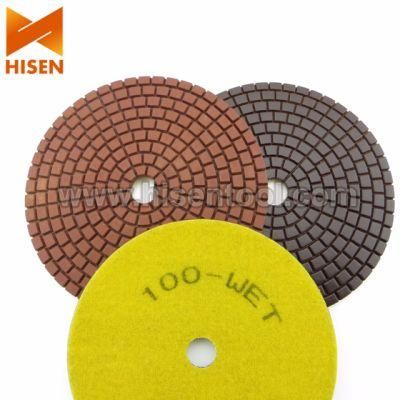 Economy 7&quot; Diamond Wet Polishing Pads for Concrete Granite