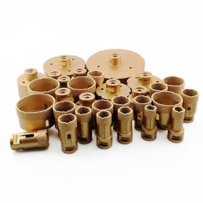 Vacuum Brazed Diamond Core Drill Bit Crown Drill Hole Saw Marble Core Bit for Granite Ceramic Tile Porcelain