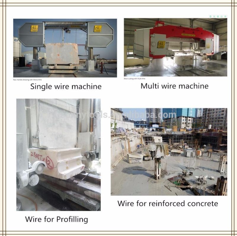 High Cutting Diamond Wire Saw Rope for Marble Stone Cutting