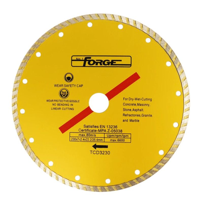 230mm (9") Cutting Disc Turbo Diamond Blades