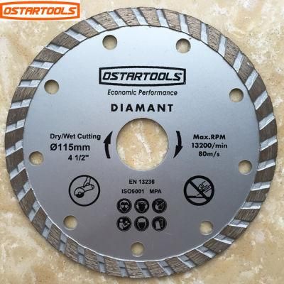 Diamond Flat Turbo Saw Blades for Dry and Wet Cutting