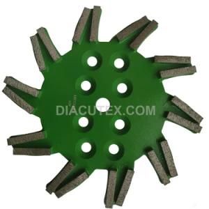250mm Diamond Star Disc Grinding Plate for Concrete Surface Grinding
