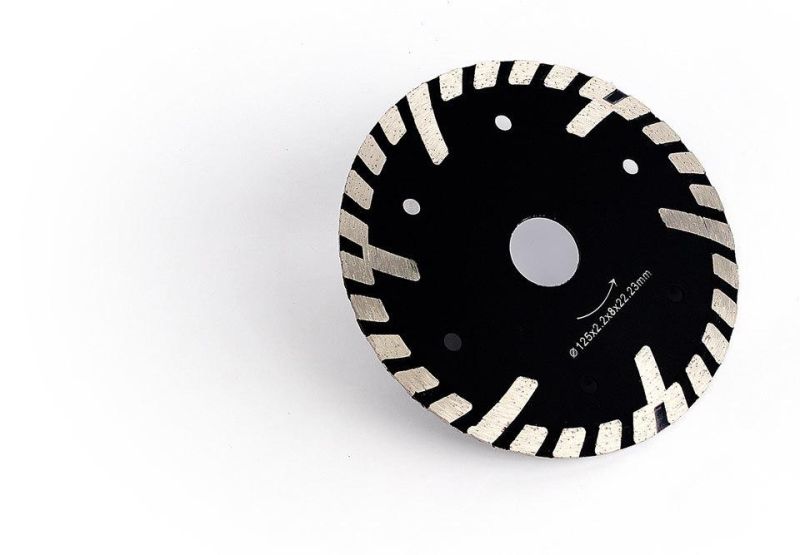 Diamond Turbo Dry Cutting Blade with Long and Short Protecting Teeth