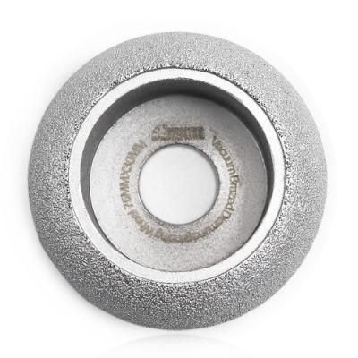 Shdiatool 30mm Vacuum Brazed Diamond Convex Grinding Wheel for Stone, Artificial Stone Ceremics Concrete