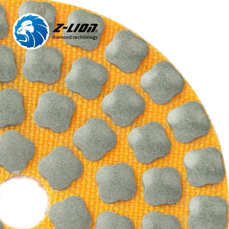 4" Diamond Resin Flexible Dry Polishing Pads for Stone Granite Grinding