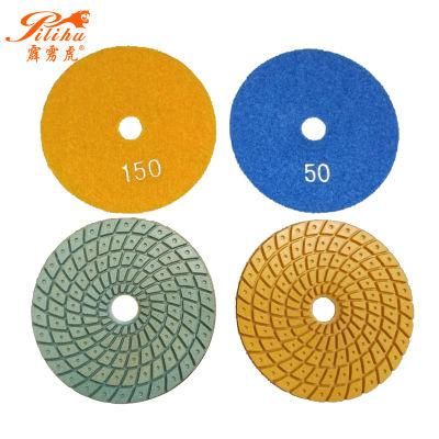 4 Inch 100mm Cheap Diamond Wet Polishing Pads for Granite Marble Concrete