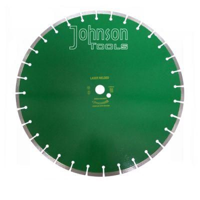 450mm Laser Welded Diamond Circular Segmented Saw Blade for Concrete, Green Concrete Cutting Tools