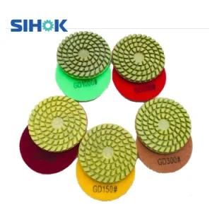 4 Inch Convex Wet Diamond Polishing Pads for Curved Stone Polishing