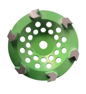 4 Inch Arrow Diamond Grinding Cup Wheel for Concrete Floor