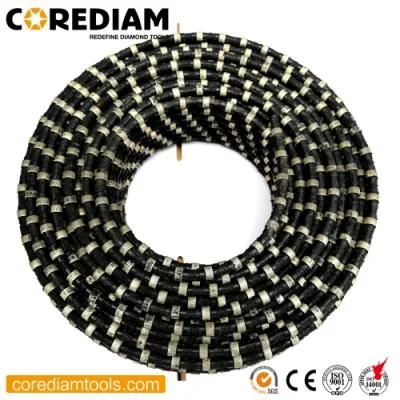 D11.5 mm Concrete Cutting Rubber and Spring Diamond Wire Saw for Stone Quarry Cutting