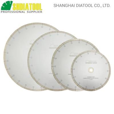 Hot-Pressed Premium Continue Rim Diamond Saw Blade with Hook Slot Lower Noise Better Performance