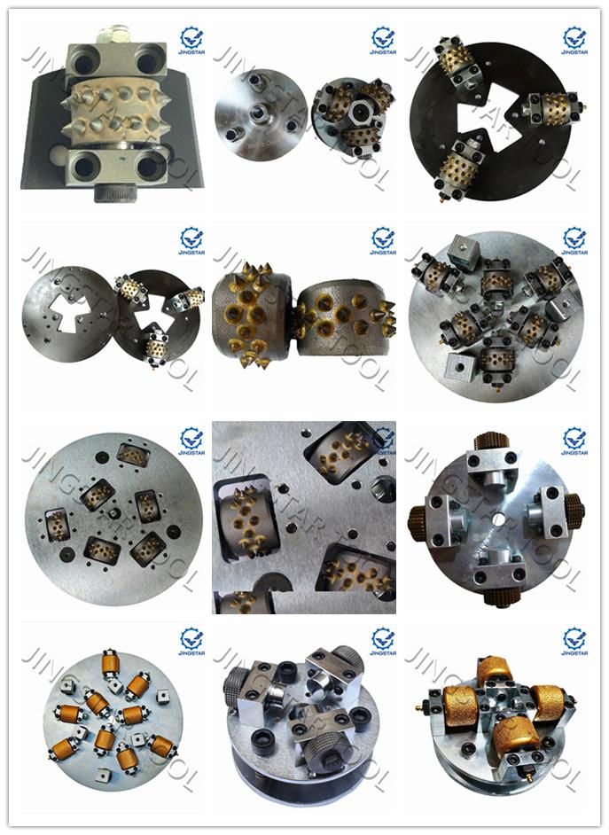 Sharp Litchi Surface Grinding Head Diamond Bush Hammer Wheel for Stone