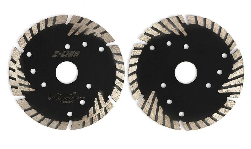 Zlion High Quality 125mm Triangle Segmented Disc Turbo Type Saw Blade for Dry Cutting