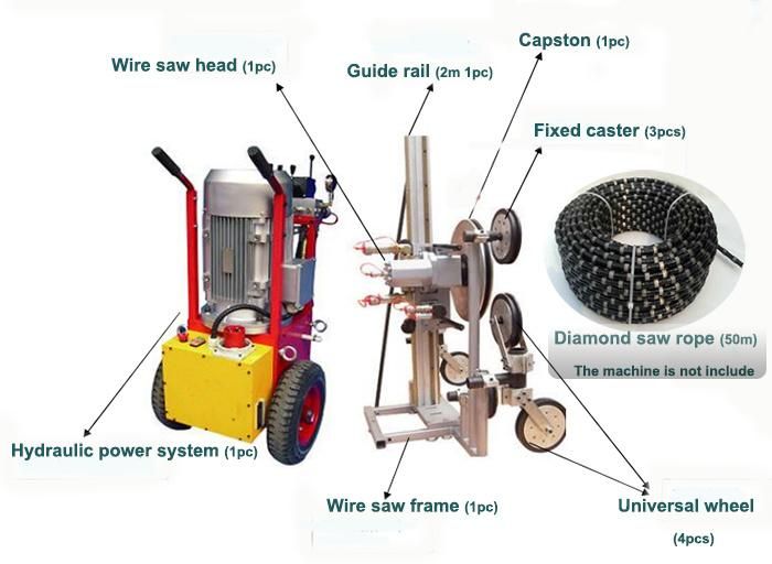 Hydraulic Marble Granite Diamond Wire Saw Stone Cutting Machine