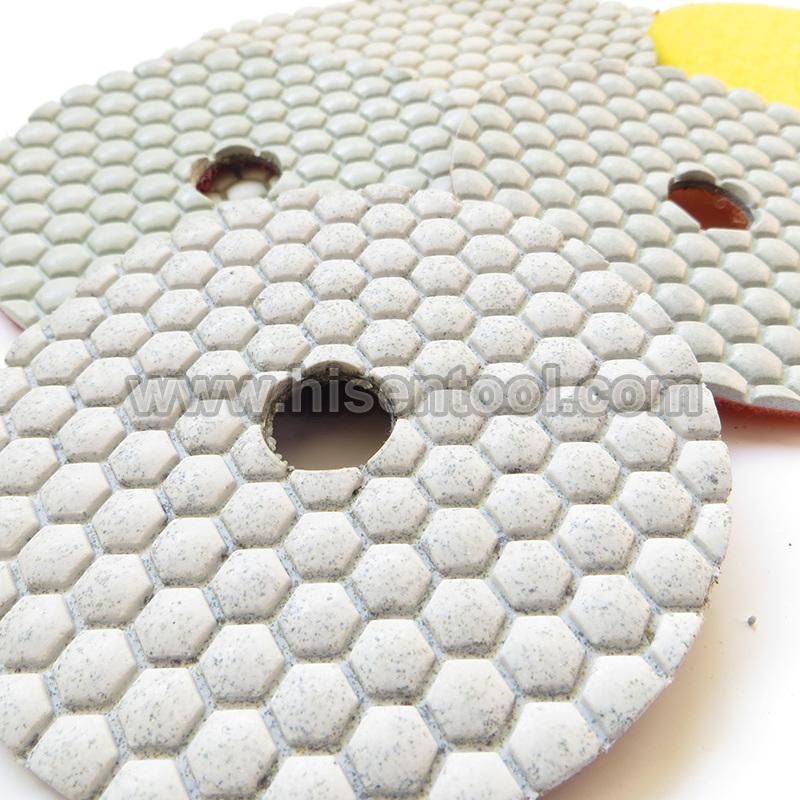 100mm Hook & Loop Back Diamond Flexible Dry Polishing Pads