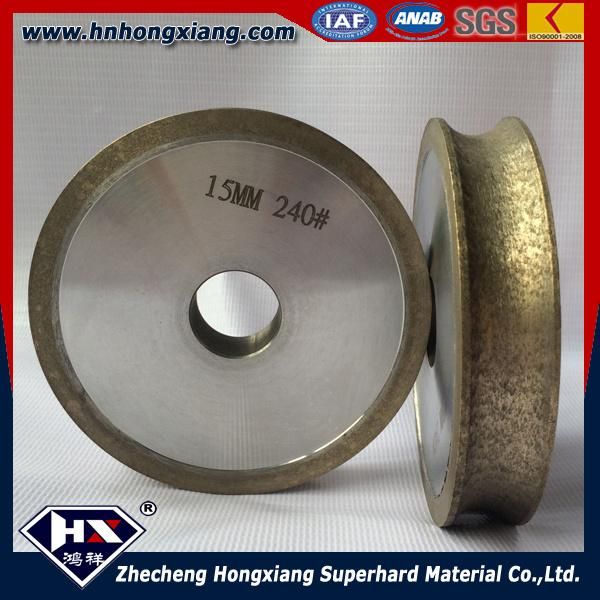 Hnhongxiang Pencil Edge Glass Diamond Grinding Wheel with Water Hole