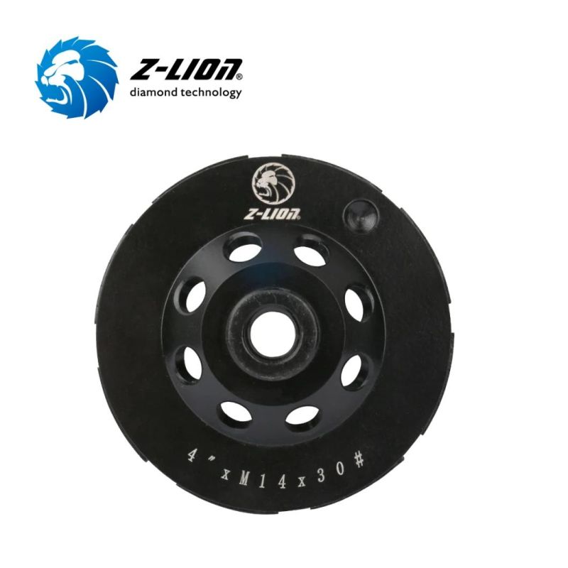 4inch Diamond Single Row Grinding Turbo Cup Wheel with Thread for Angle Grinders