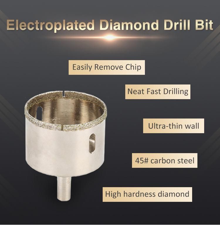 High Quality 1.5mm-- 150mm Electroplate Diamond Drill Bits for Glass