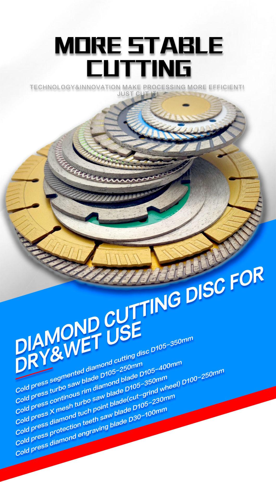 8 Inch High Efficiency Diamond Cutting Disc Cutter Sintered Brazed Segmented Blades