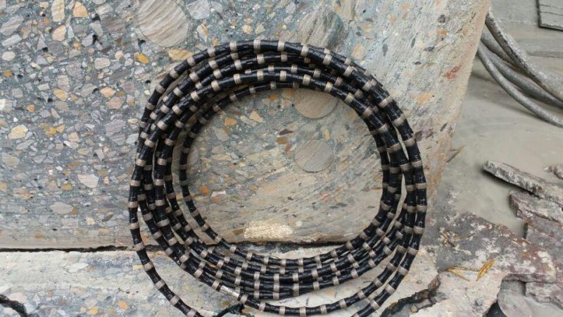 11.5mm / 40 Beads Diamond Wire Saw Cutting Heavy Reinforced Concrete
