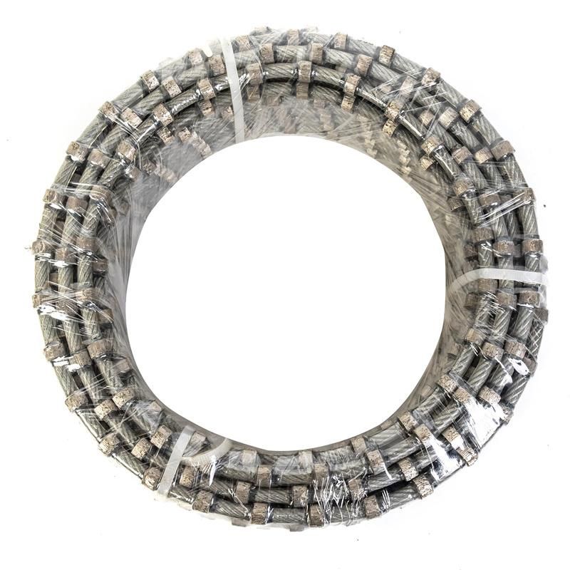 11.0X6.0mm 37bpm Granite Block Cutting Diamond Rope Wire Saw