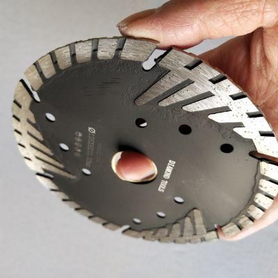 5inch Hot Pressing Net Wave Triangle Protection Teeth Turbo Diamond Saw Blade for Granite Cutting Grinding