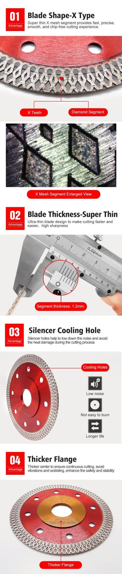 115mm Hot Press Diamond Saw Blade for Ceramic Tiles