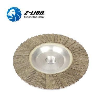 4.5&quot; Diamond Flap Disc Abrasive Sanding Wheels for Stone Concrete Glass Polishing