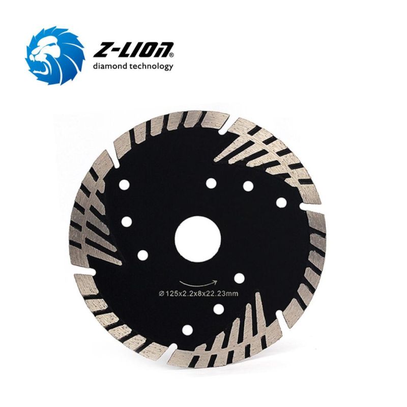 Diamond Turbo Cutting Disc with Triangle Protecting Teeth for Granite Concrete