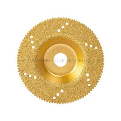 Qifeng Manufacturer Power Tools 100mm Brazed Blade Diamond Cutting/Grinding Disc for Marble