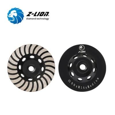 4inch Diamond Grinding Turbo Cup Wheel with Double Layers &amp; Thread