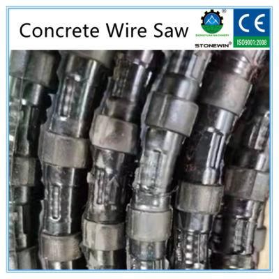 Normal/Highly Reinforced Concrete Cutting Diamond Wire Saw with Rubber Spring Coating
