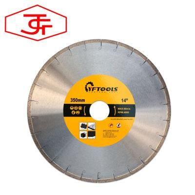 350mm Top Quality Brazed Diamond Cutting Disc Granite Stone Saw Blade