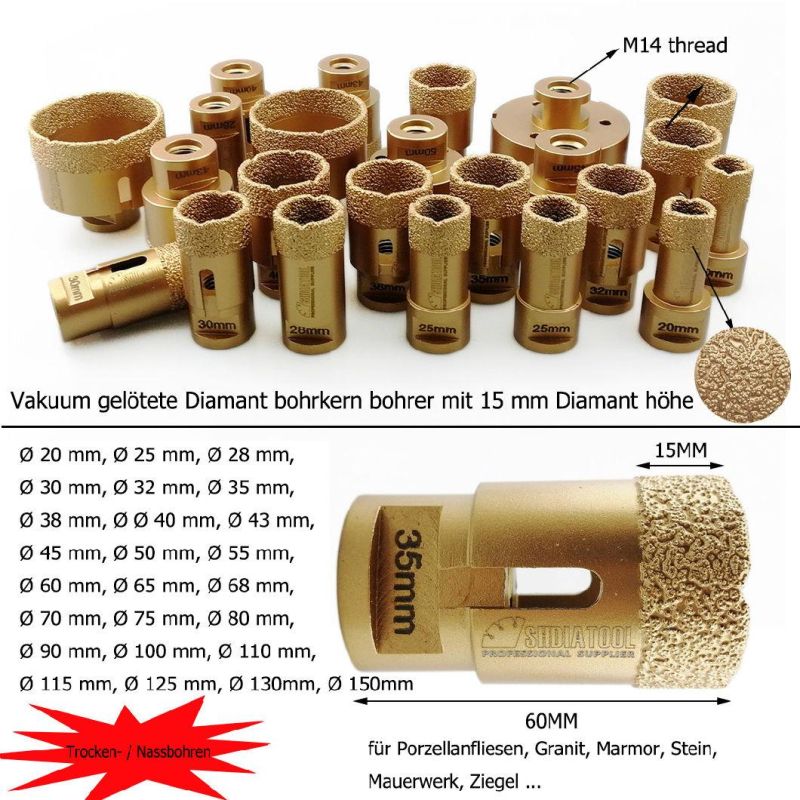 Diamond Vacuum Brazed Drill Bit