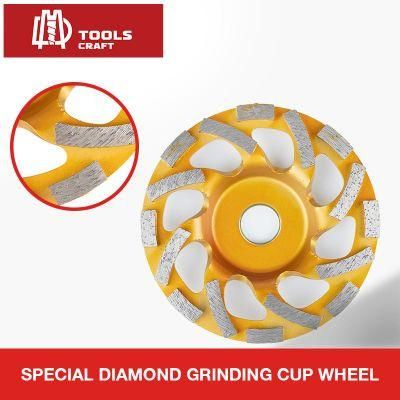 7inch Double Row Segment Grinding Floor Grinding Concrete Diamond Grinding Cup Wheels