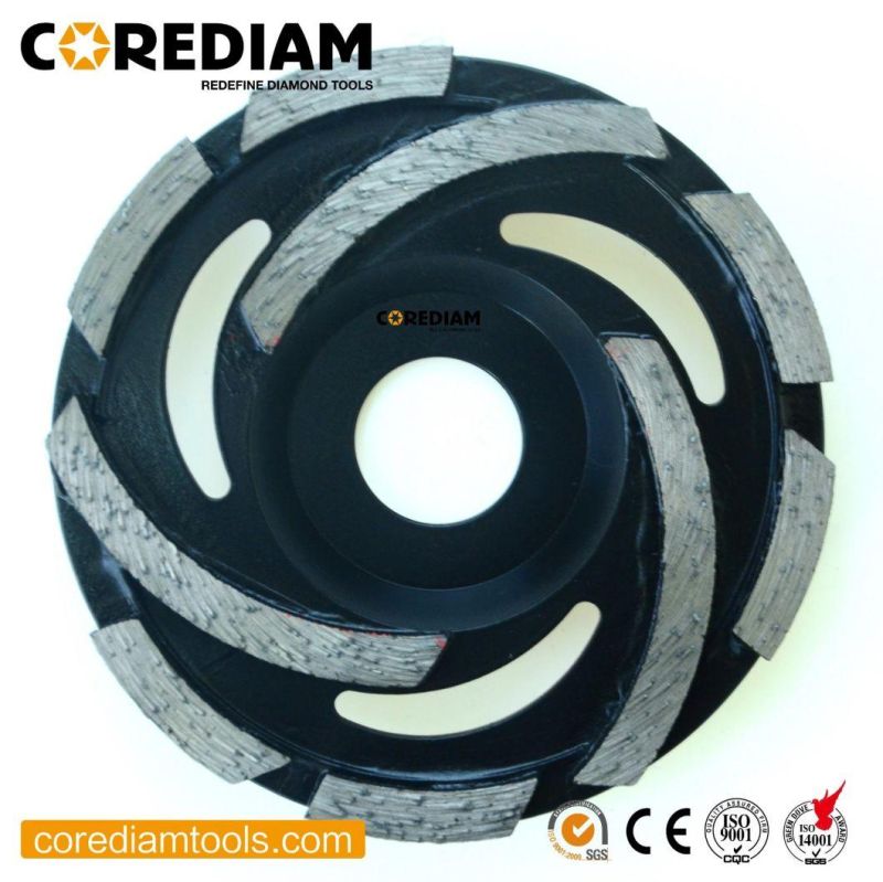 All Size Silver Brazed Cyclone Diamond Grinding Cup Wheel for Concrete and Masonry Materials in Your Need/Diamond Grinding Cup Wheel/Diamond Tool