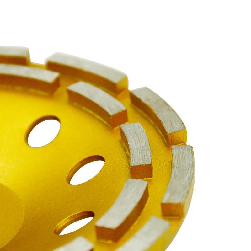 7 Inch 180 mm Double Rows Diamond Grinding Cup Wheel for Polishing Concrete