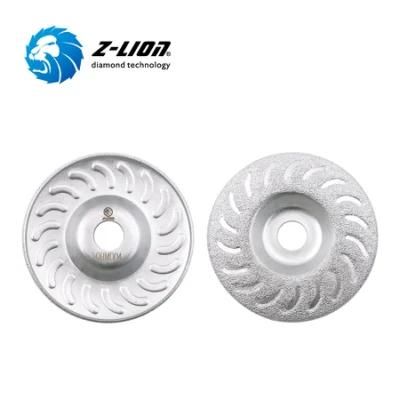 Brazed Curved 5 Inch Grinding Cup Wheel for Cutting Stone Concrete